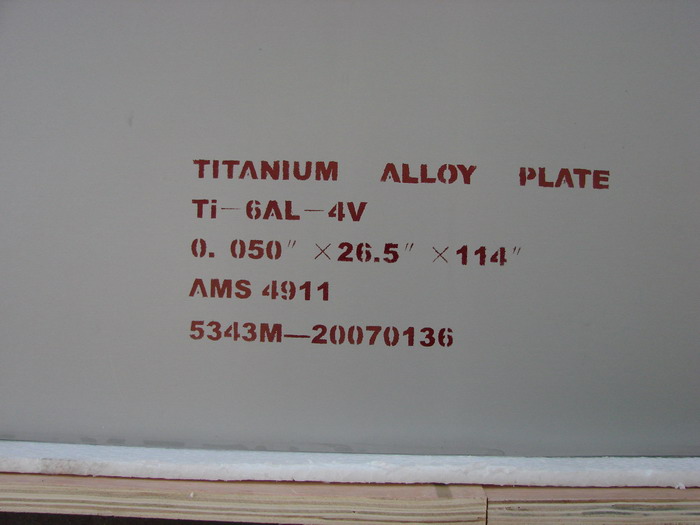 Hoja de aleación de titanio TI-6AL-4V AMS4911